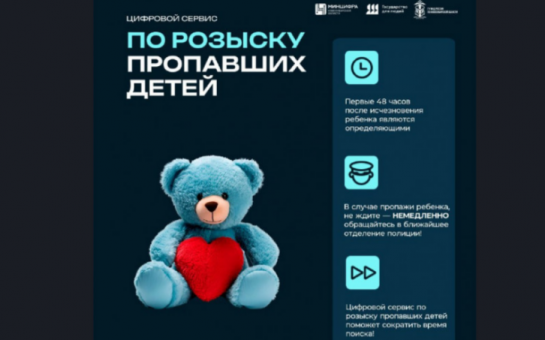 В Новосибирской области внедрен цифровой сервис по розыску пропавших несовершеннолетних с применением средств искусственного интеллекта